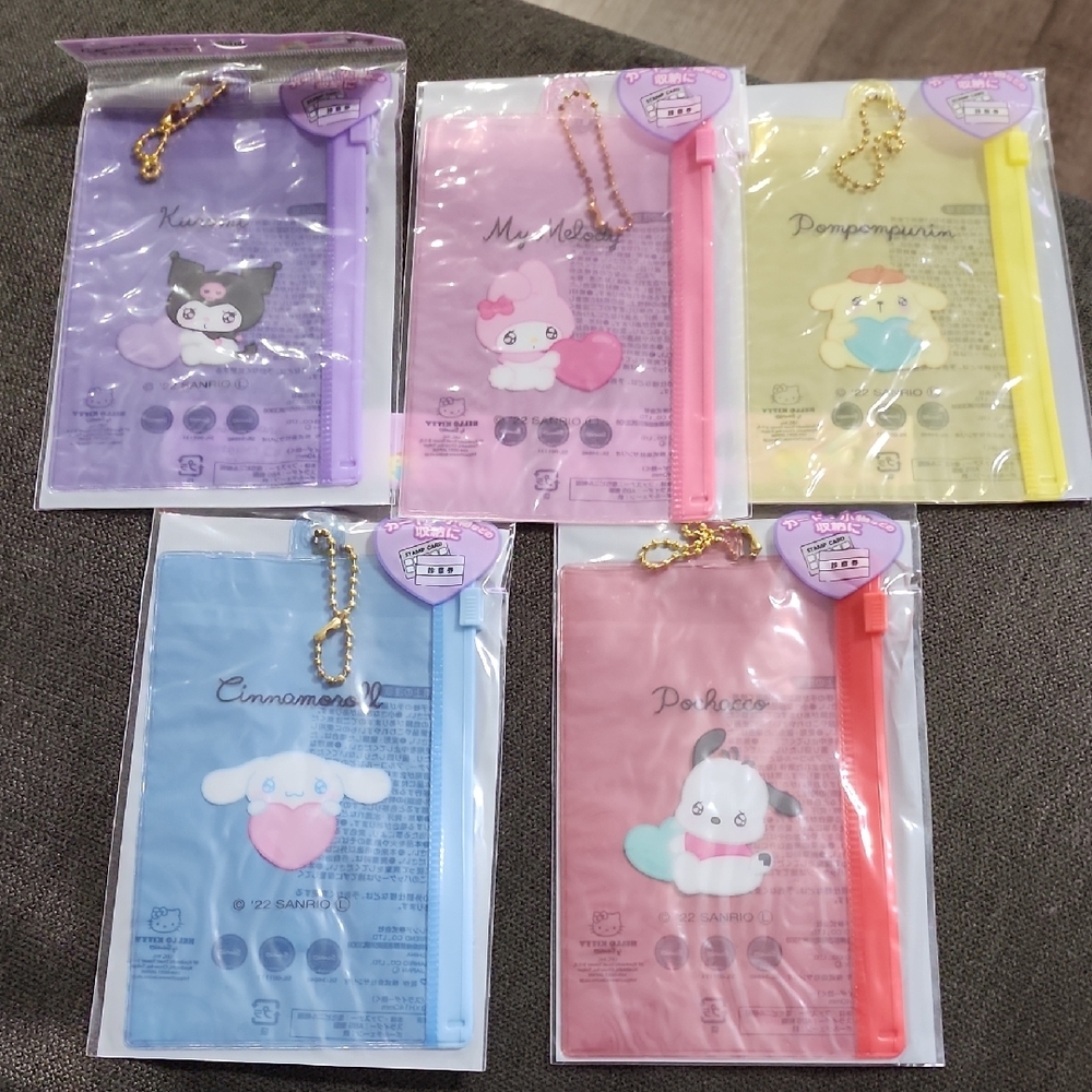 5 Sanrio Fasterner Case Set